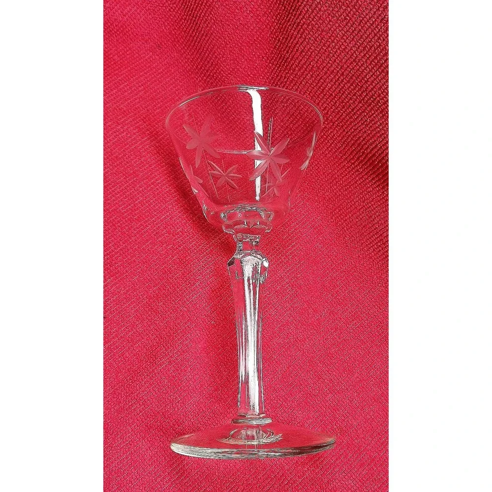 Cocktail Glass  { Candlelight by Libbey } Vintage 1930 {star Cut } Vintage